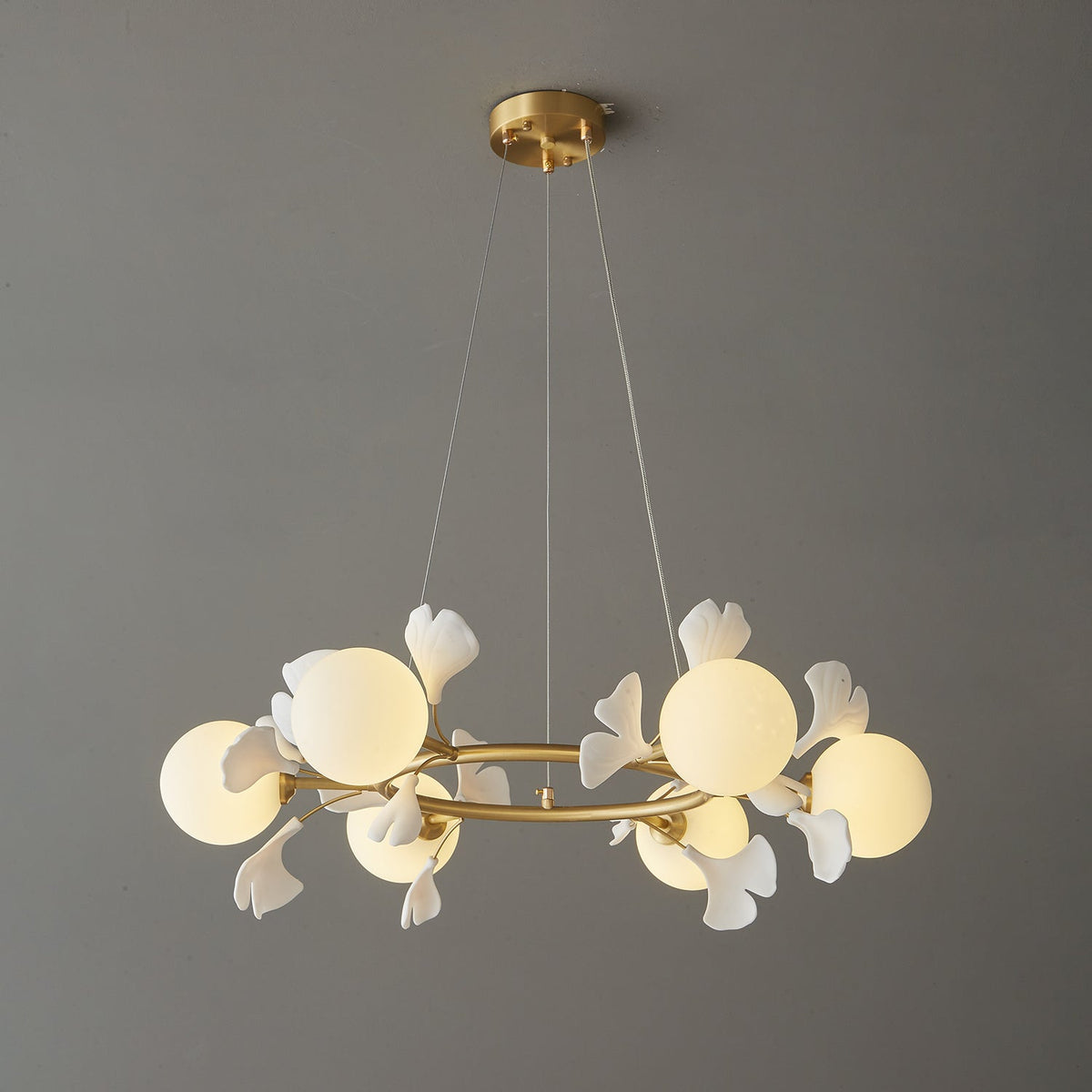 Lustre Lisbonne en céramique et laiton – vue 46