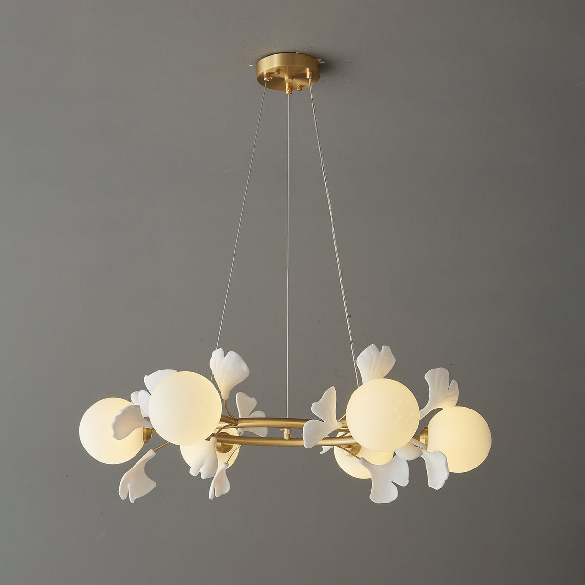 Lustre Lisbonne en céramique et laiton – vue 47