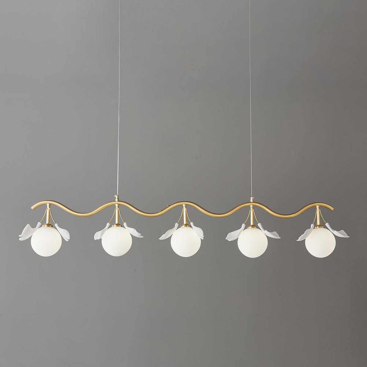 Lustre Lisbonne en céramique et laiton – vue 3