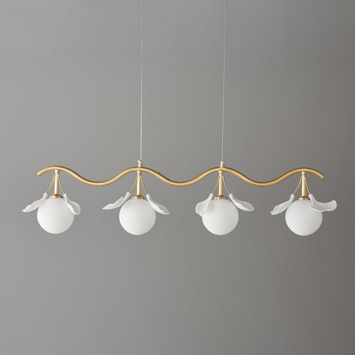 Lustre Lisbonne en céramique et laiton – vue 7