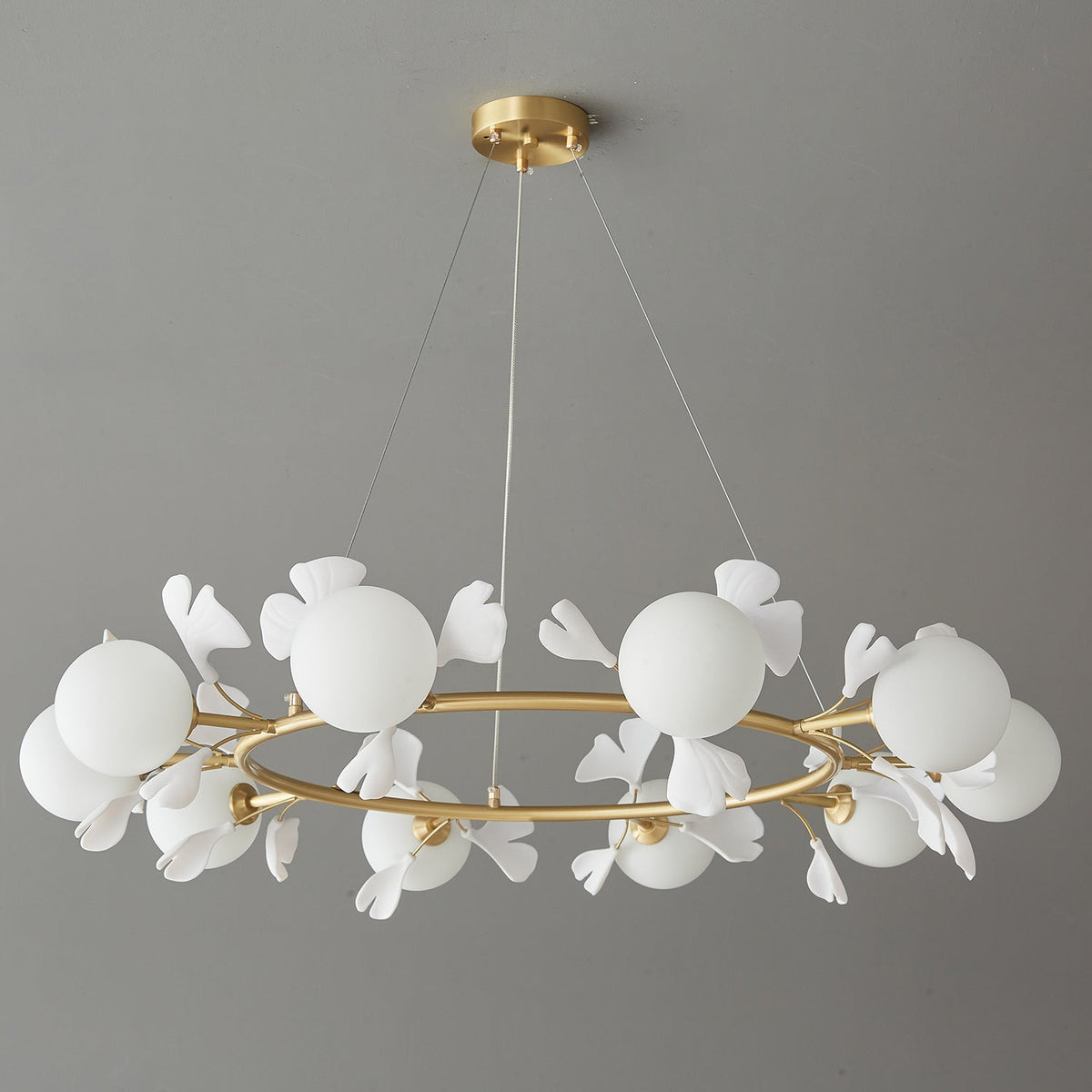 Lustre Lisbonne en céramique et laiton – vue 14
