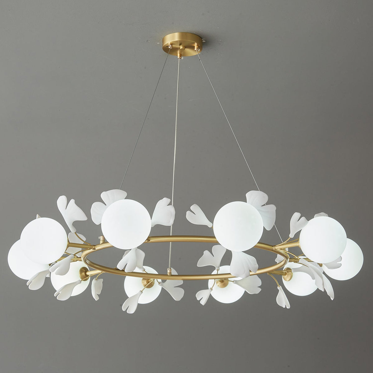 Lustre Lisbonne en céramique et laiton – vue 17