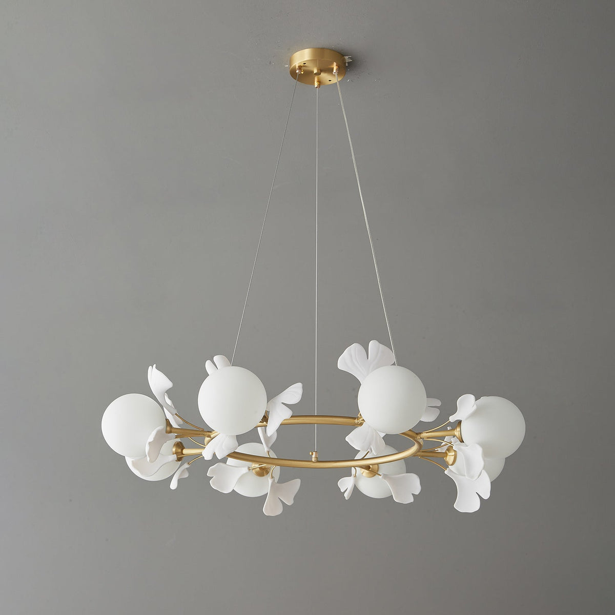 Lustre Lisbonne en céramique et laiton – vue 12