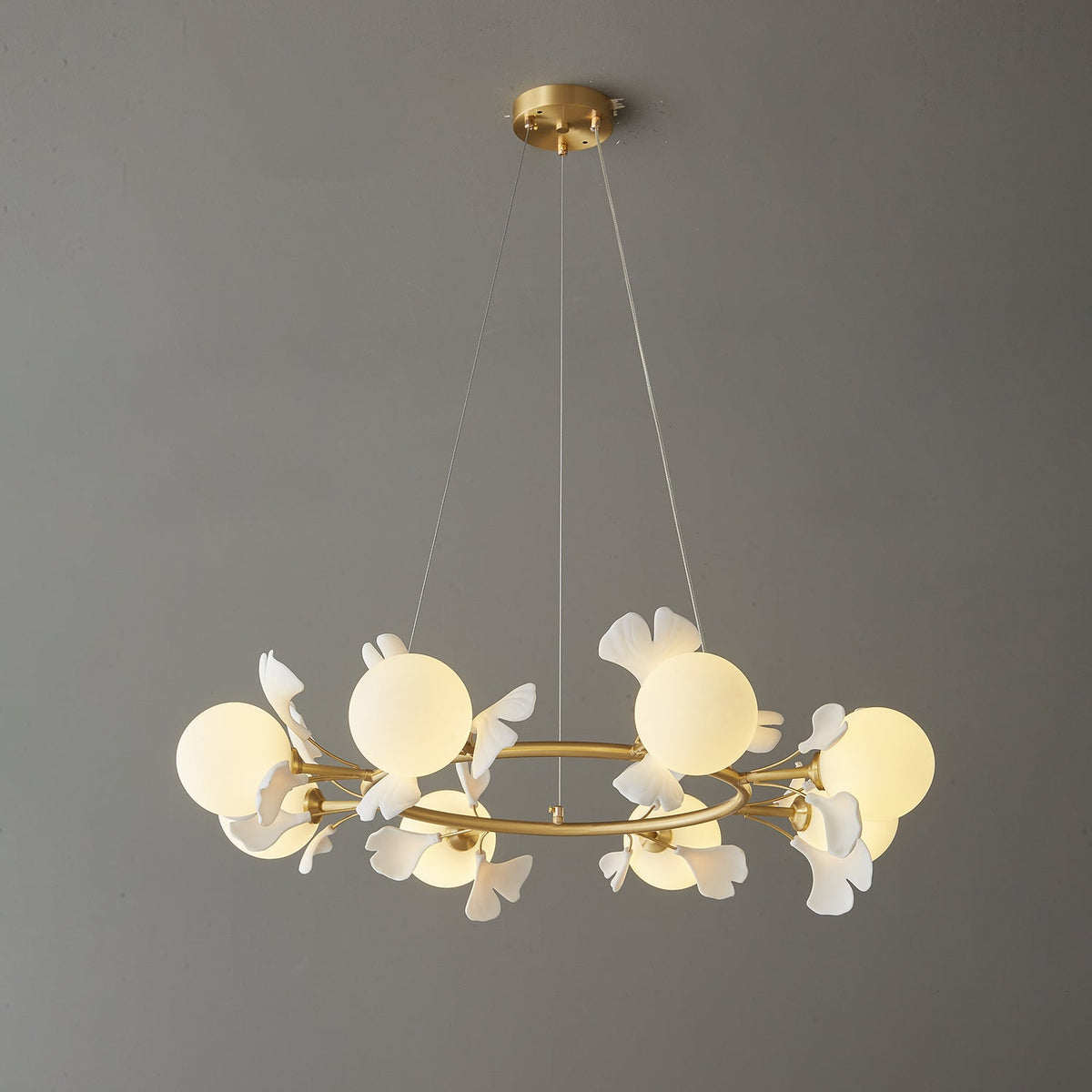 Lustre Lisbonne en céramique et laiton – vue 23