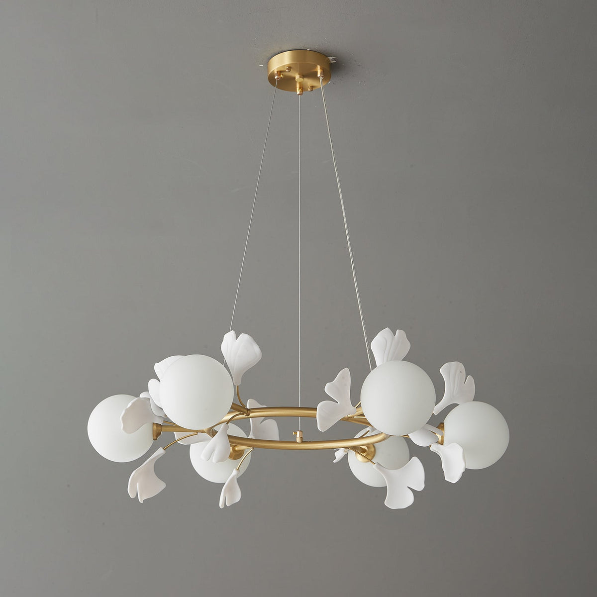 Lustre Lisbonne en céramique et laiton – vue 45