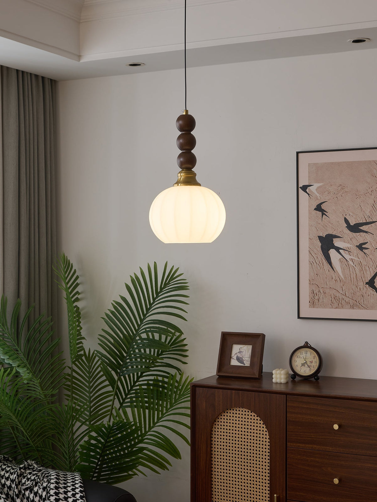 Suspension Piana en verre et bois – vue 28