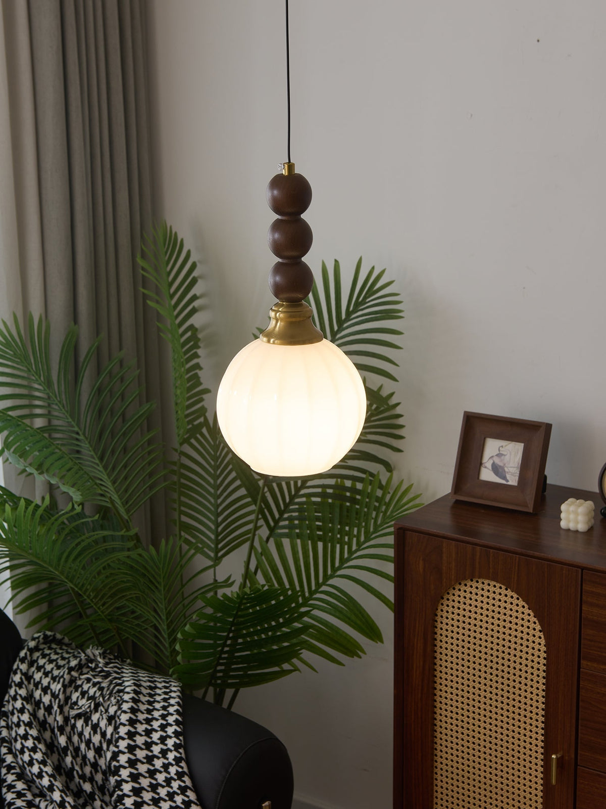 Suspension Piana en verre et bois – vue 59