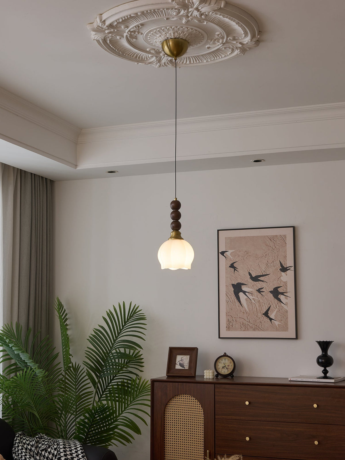 Suspension Piana en verre et bois – vue 20