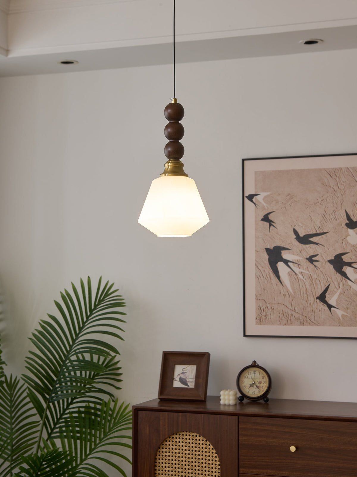 Suspension Piana en verre et bois – vue 22