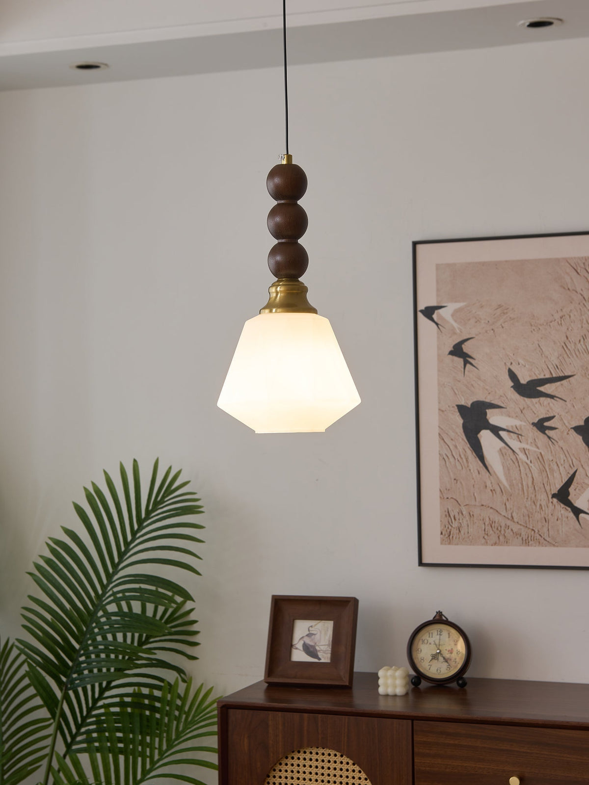 Suspension Piana en verre et bois – vue 16