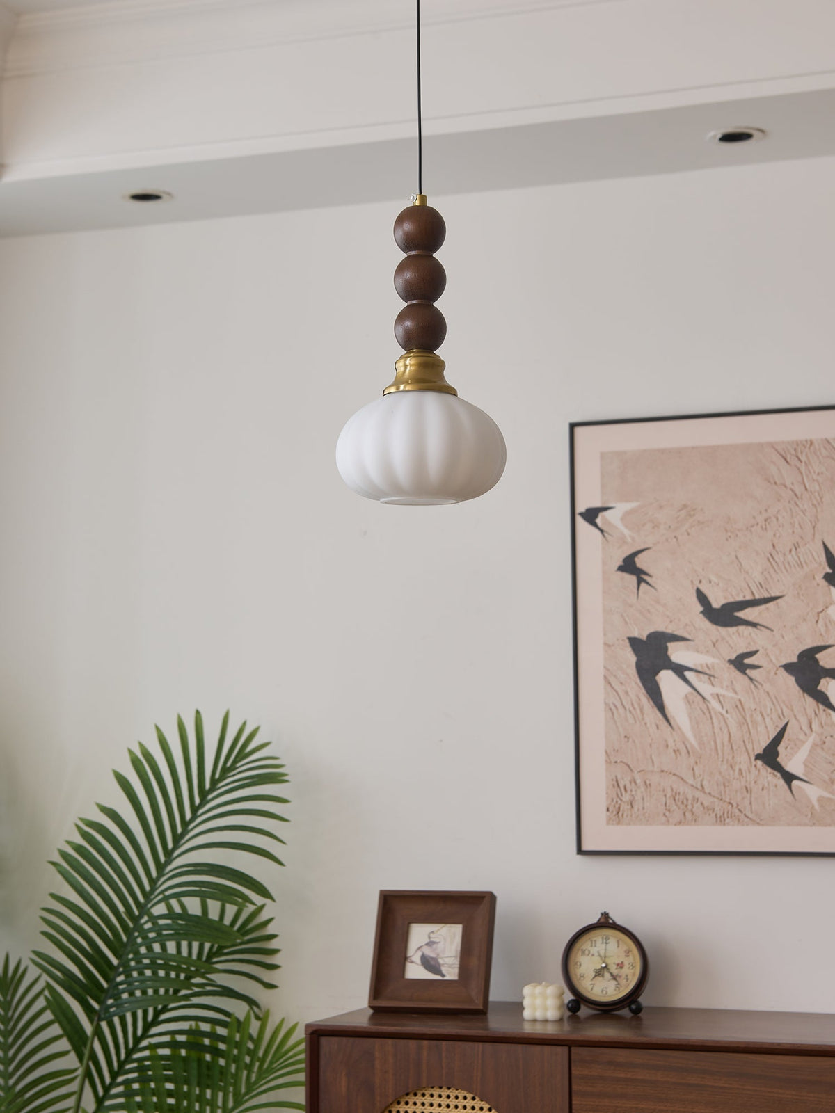Suspension Piana en verre et bois – vue 27