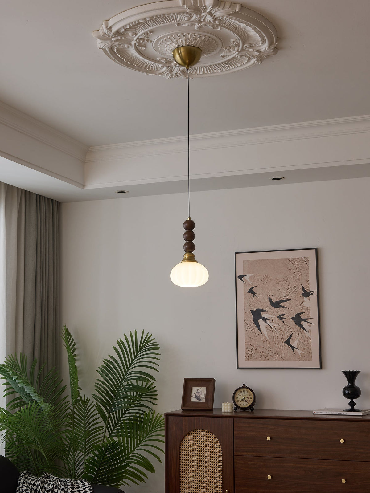 Suspension Piana en verre et bois – vue 31