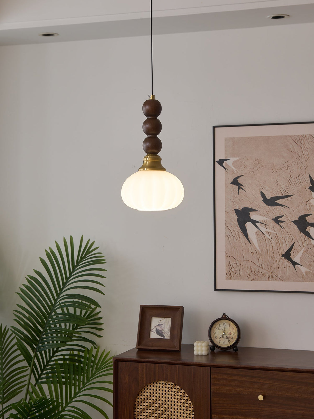 Suspension Piana en verre et bois – vue 32