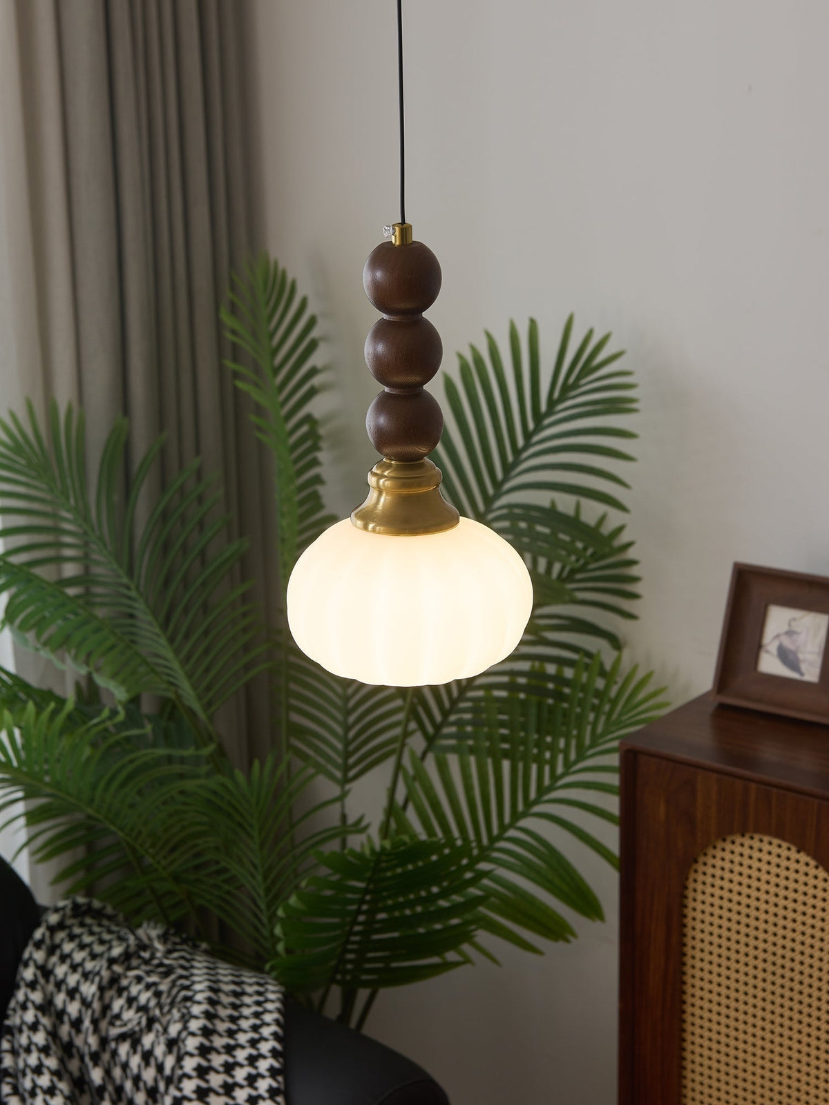 Suspension Piana en verre et bois – vue 35