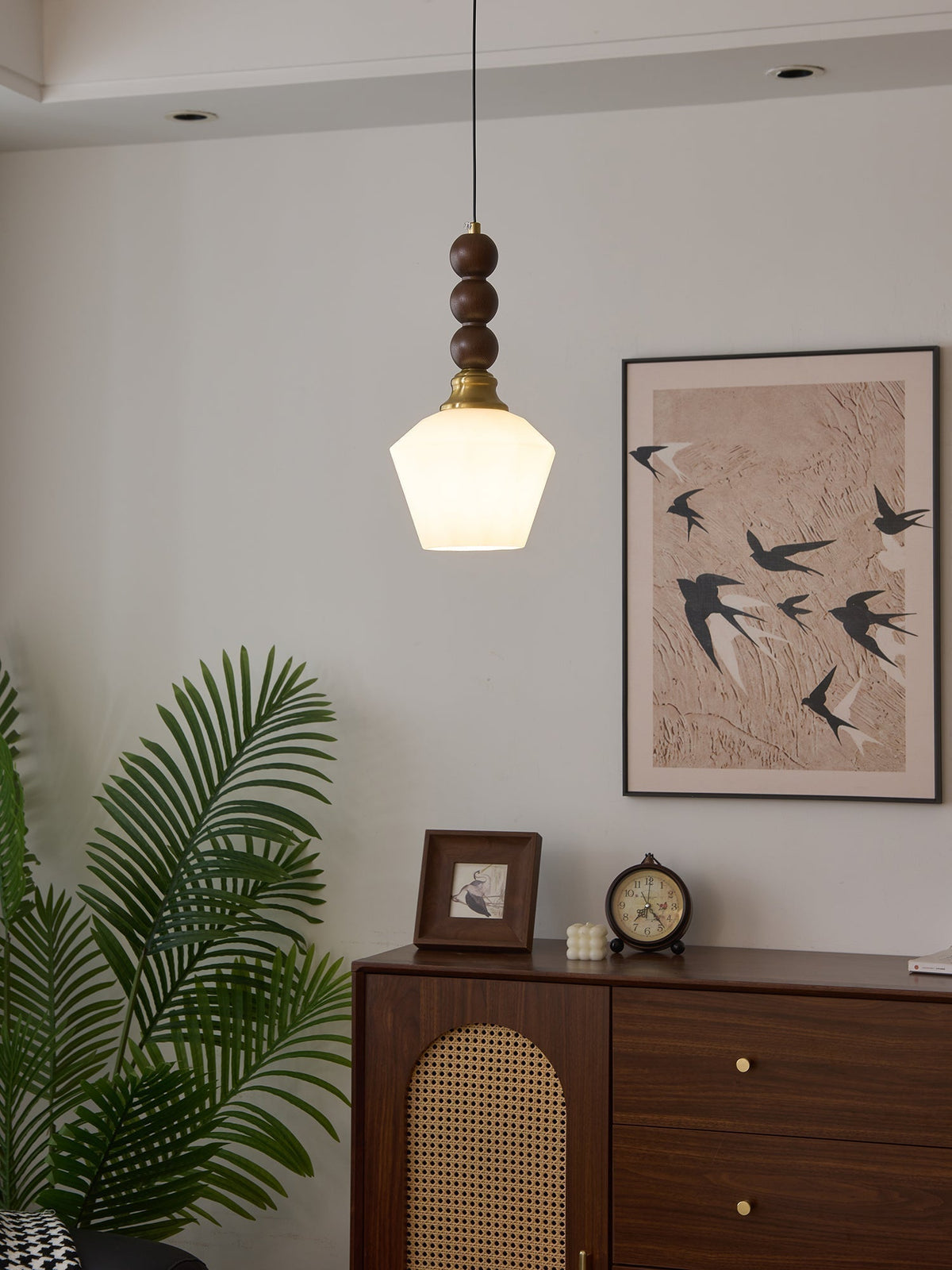 Suspension Piana en verre et bois – vue 37