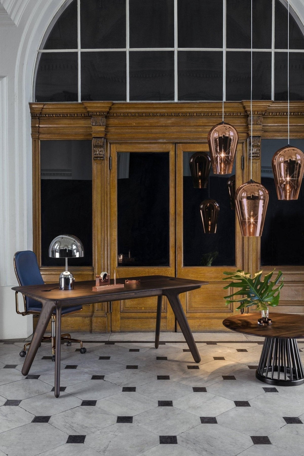 Suspension Cabestan en verre et métal – vue 5