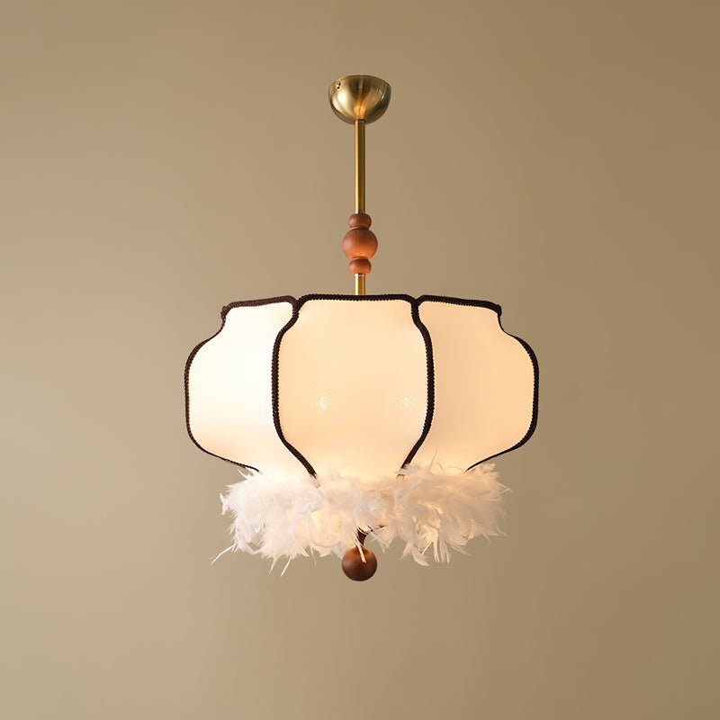 Suspension Chrysanthème en tissu et bois – vue 9