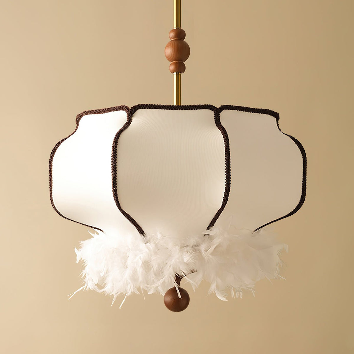 Suspension Chrysanthème en tissu et bois – vue 11