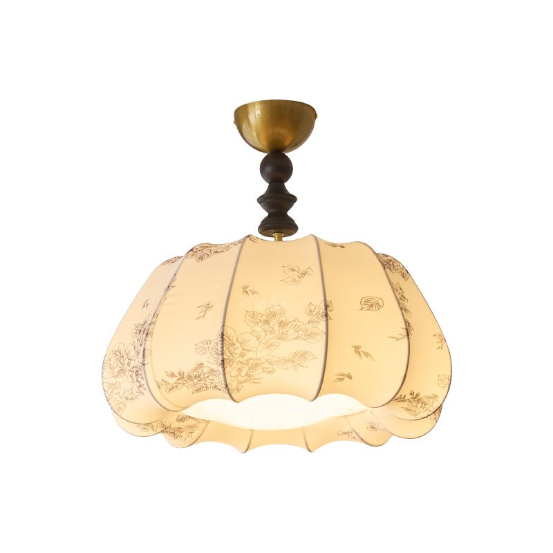 Plafonnier Tourbillon en tissu et bois – vue 6