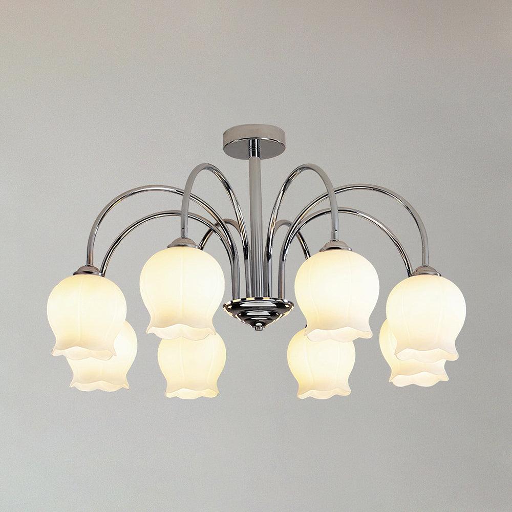 Lustre Bohème en verre et métal – vue 3