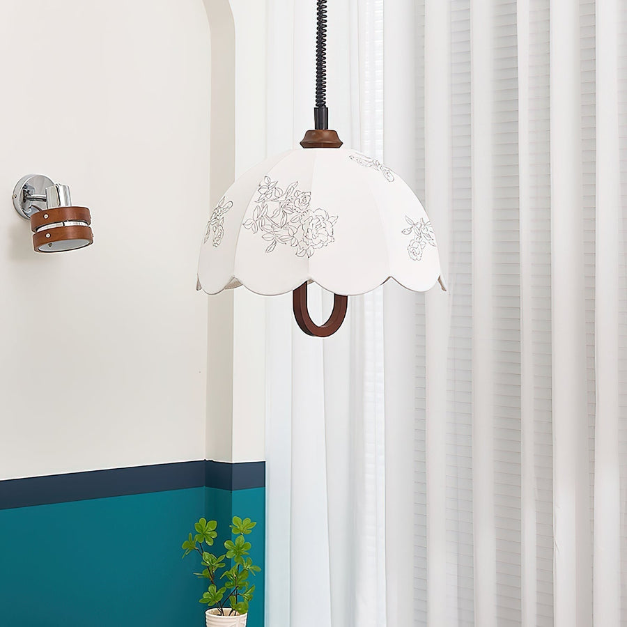 Suspension Isola en bois et tissu – vue 5