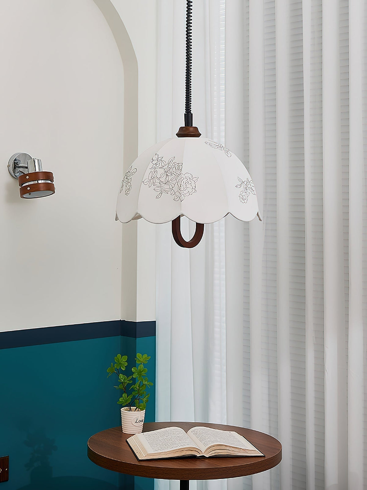 Suspension Isola en bois et tissu – vue 7