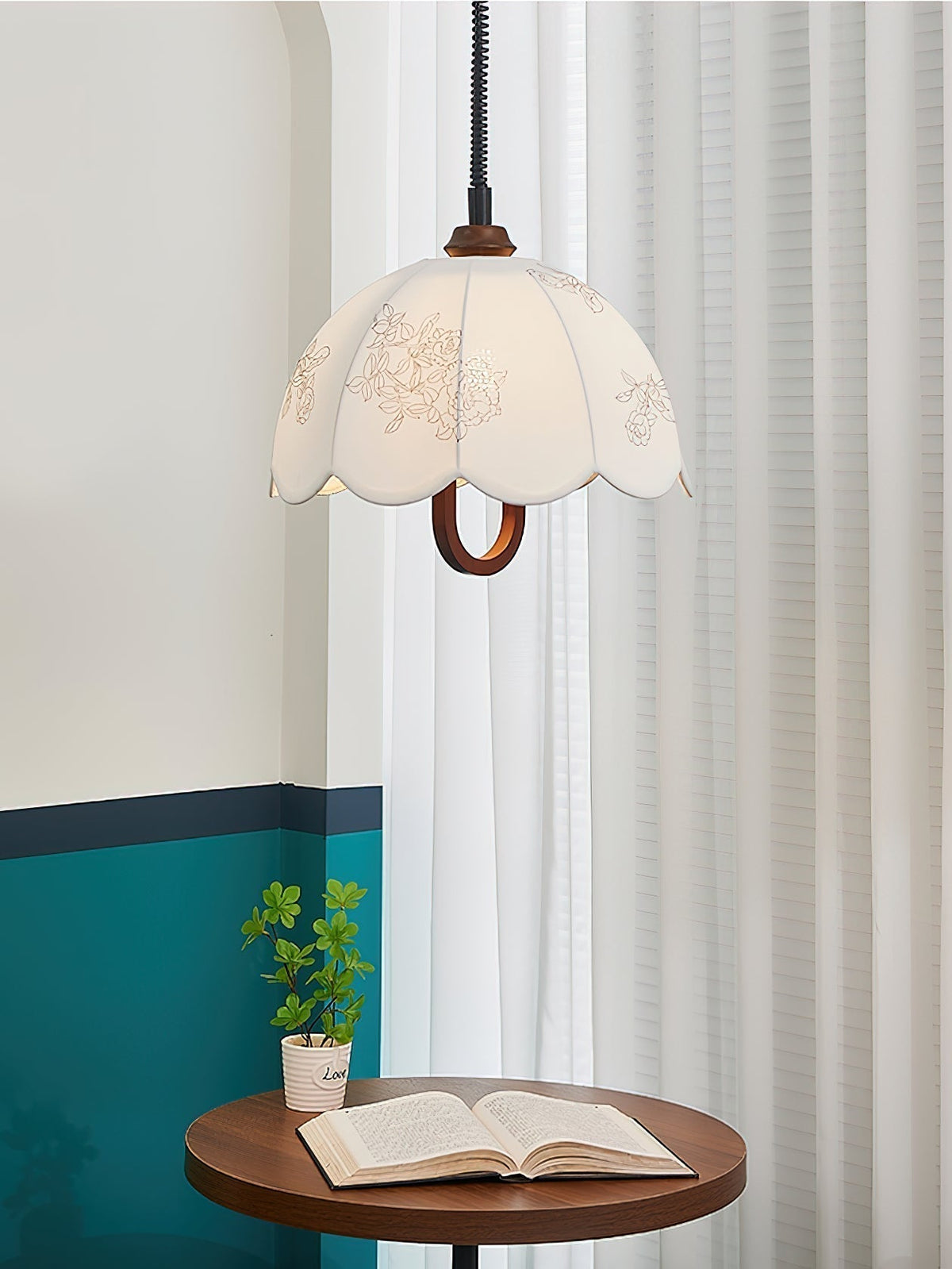 Suspension Isola en bois et tissu – vue 11