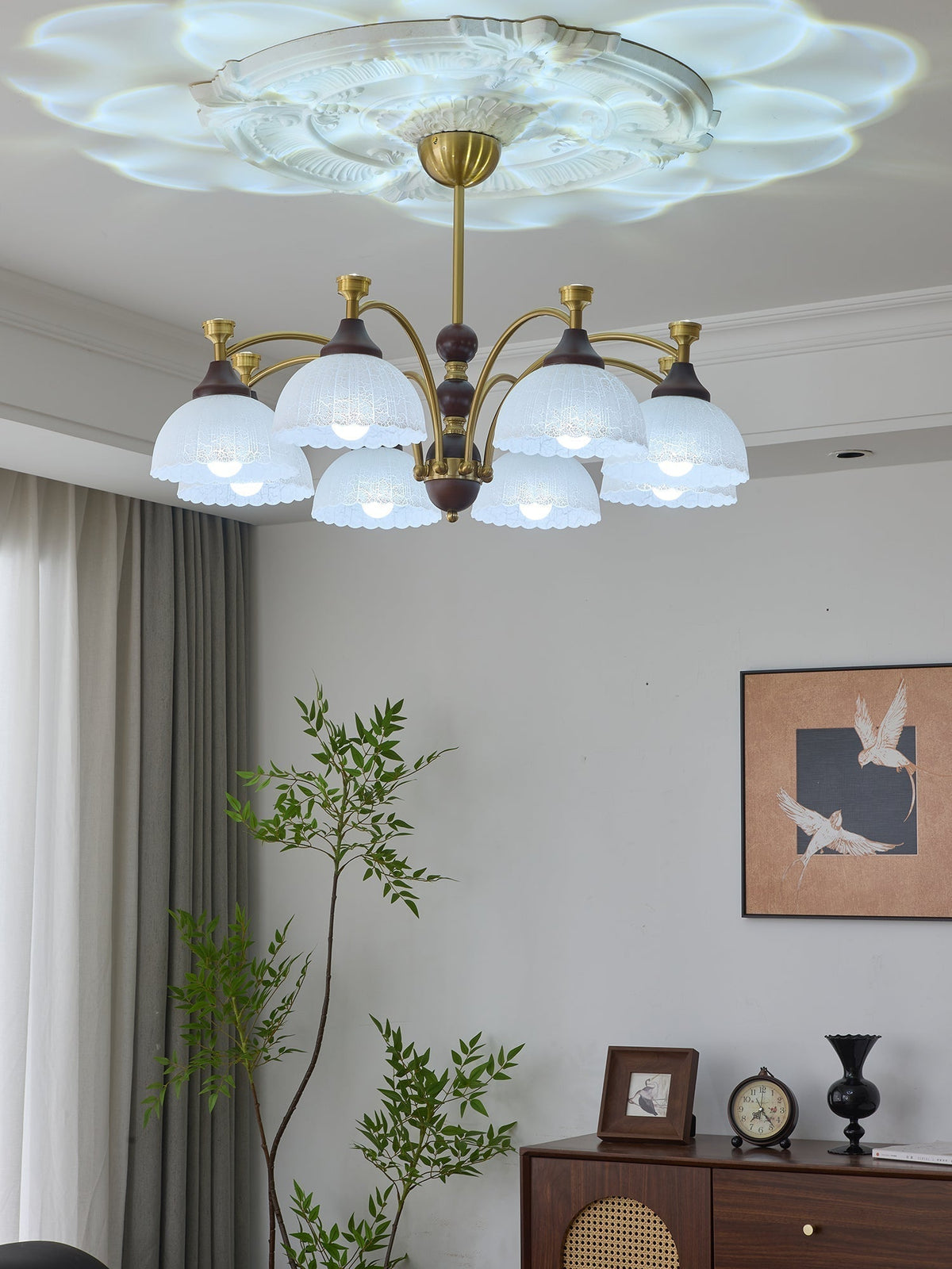 Lustre Corsaire en bois et verre – vue 19