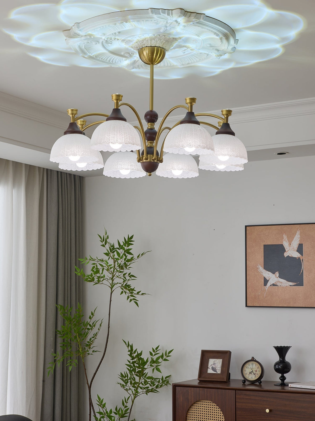 Lustre Corsaire en bois et verre – vue 21