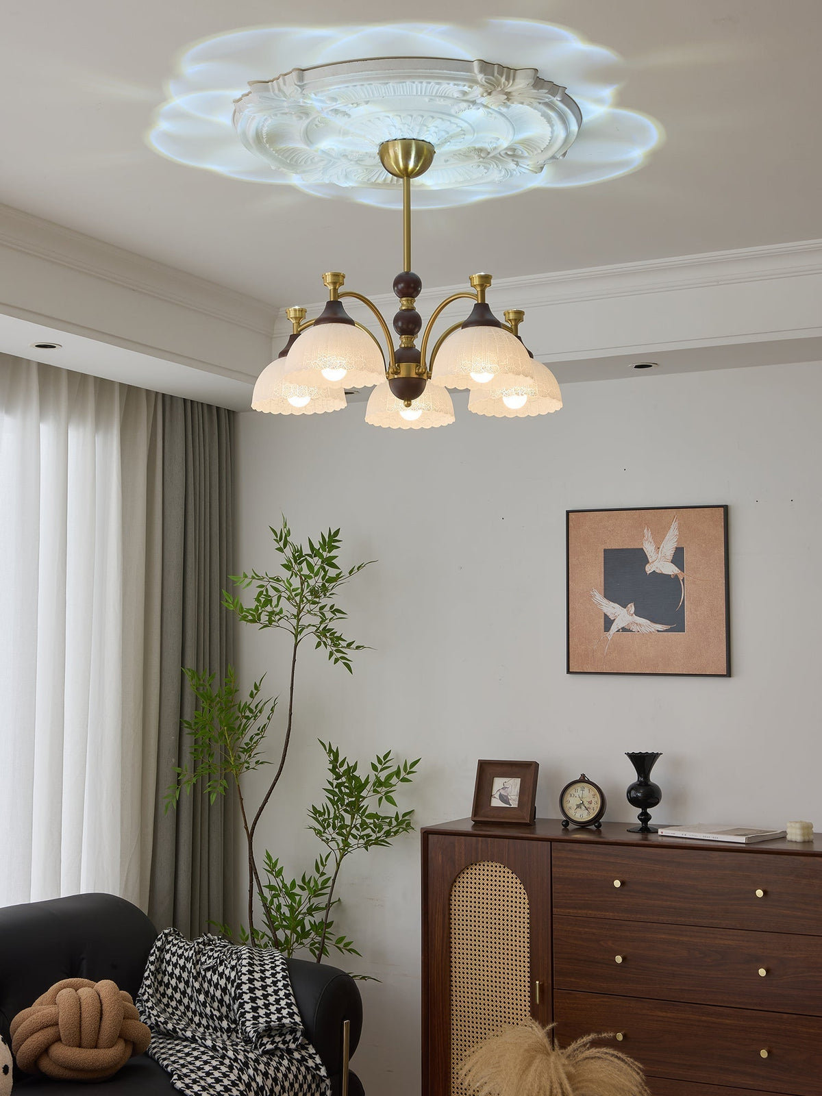 Lustre Corsaire en bois et verre – vue 26