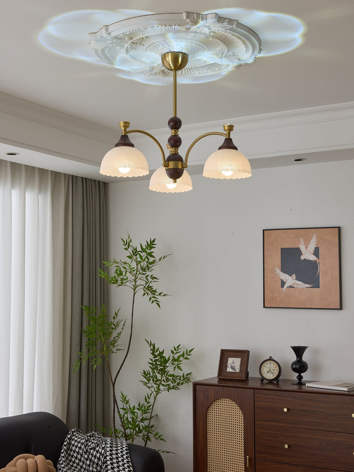 Lustre Corsaire en bois et verre – vue 30