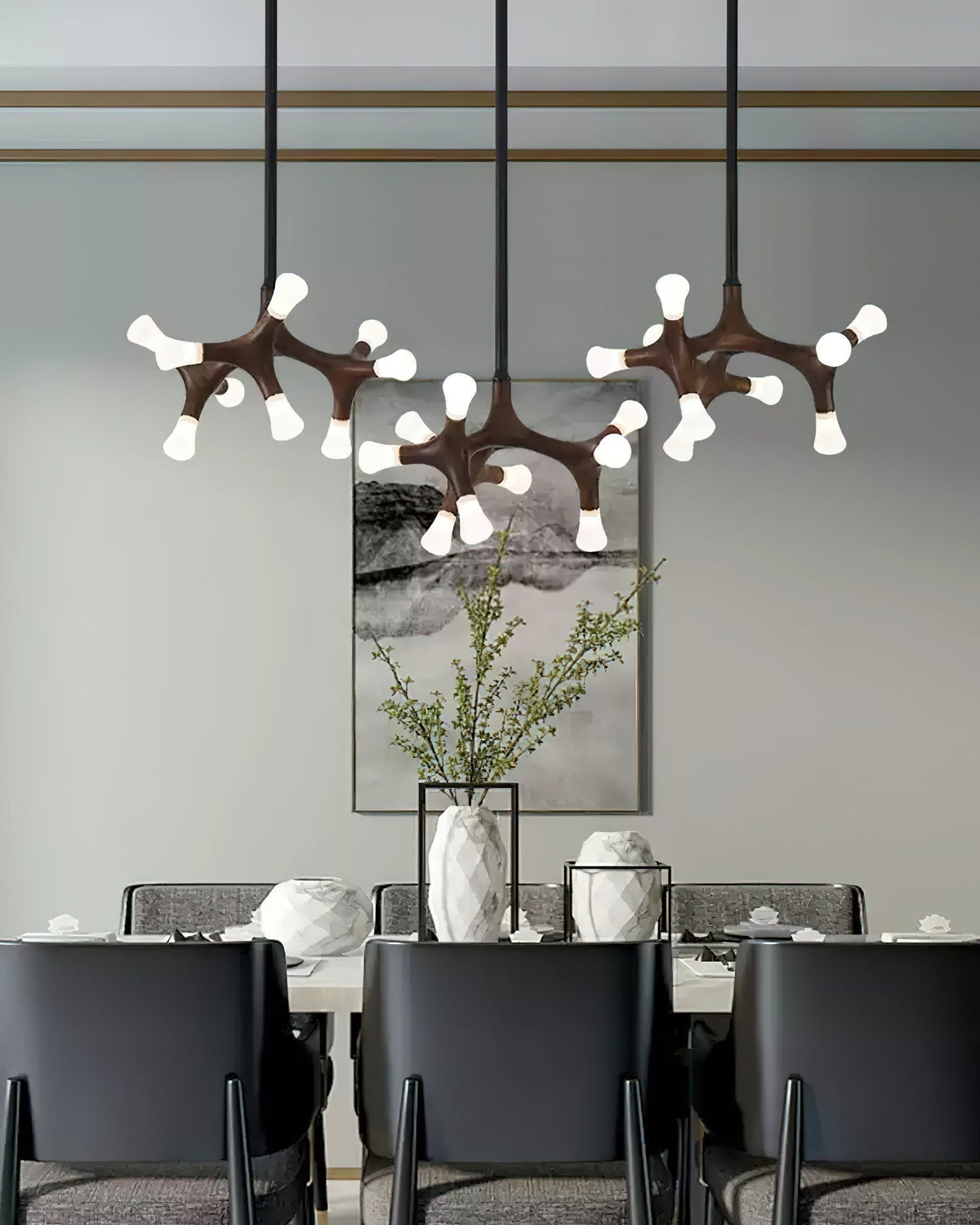 Lustre Sultane en bois et métal – vue 8