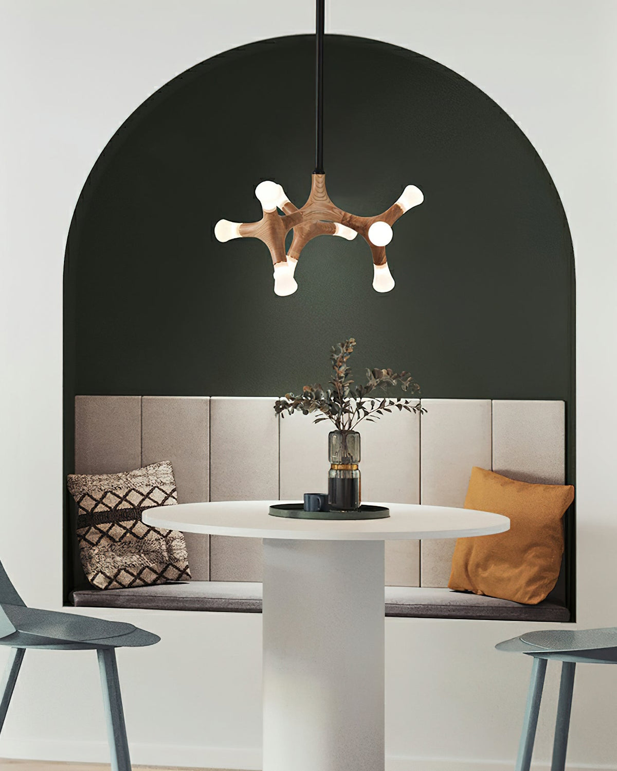 Lustre Sultane en bois et métal – vue 20
