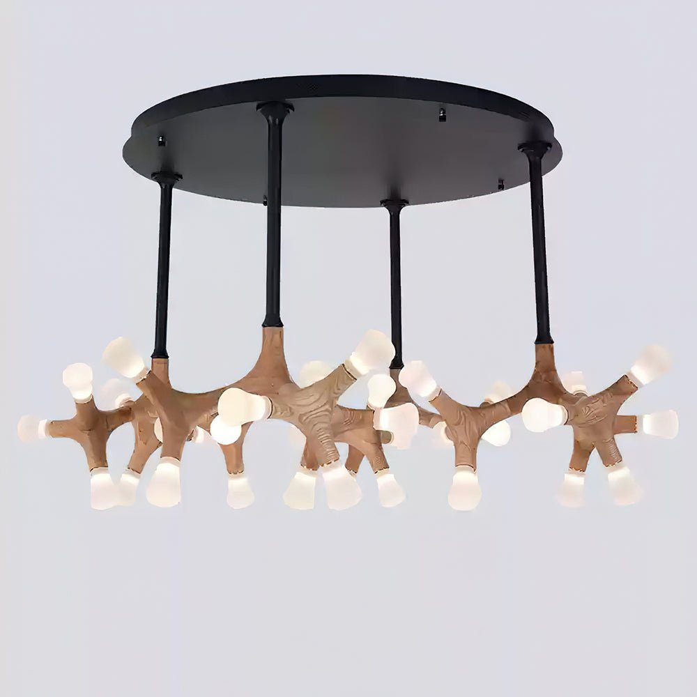 Lustre Sultane en bois et métal – vue 12