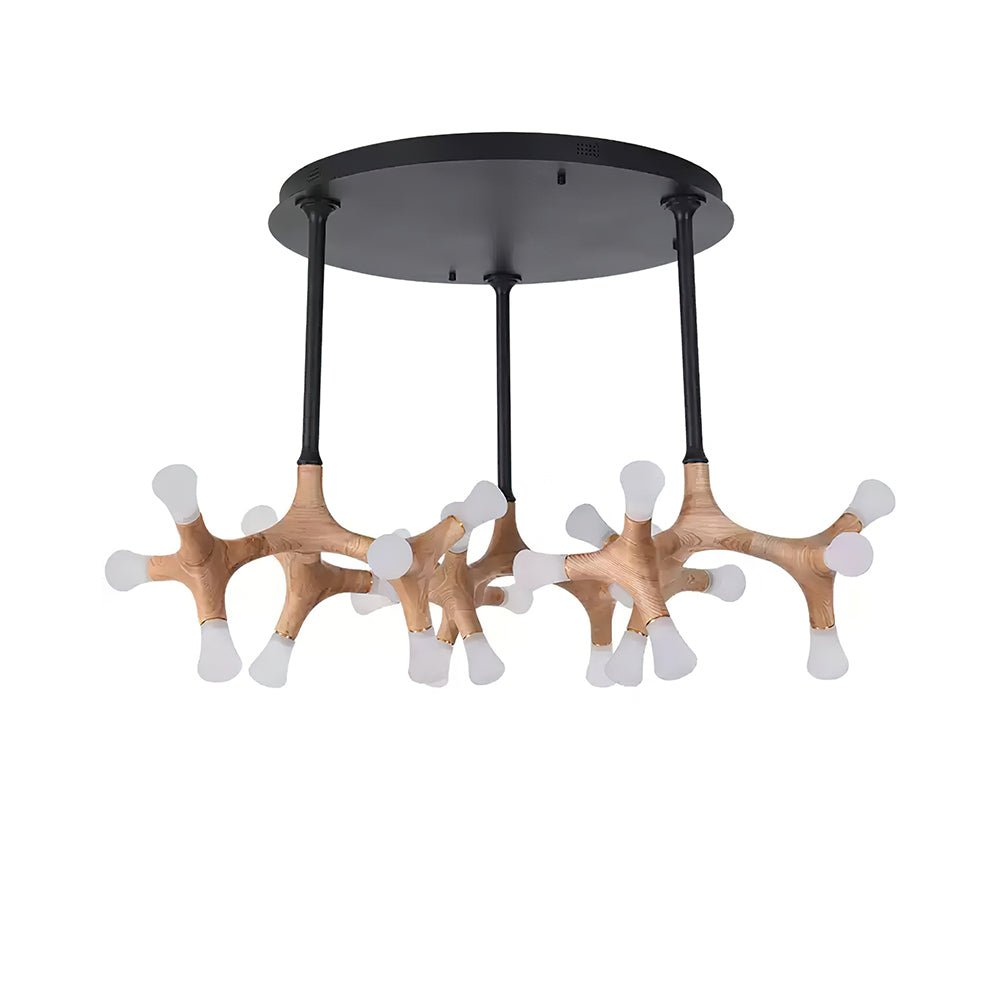Lustre Sultane en bois et métal – vue 2