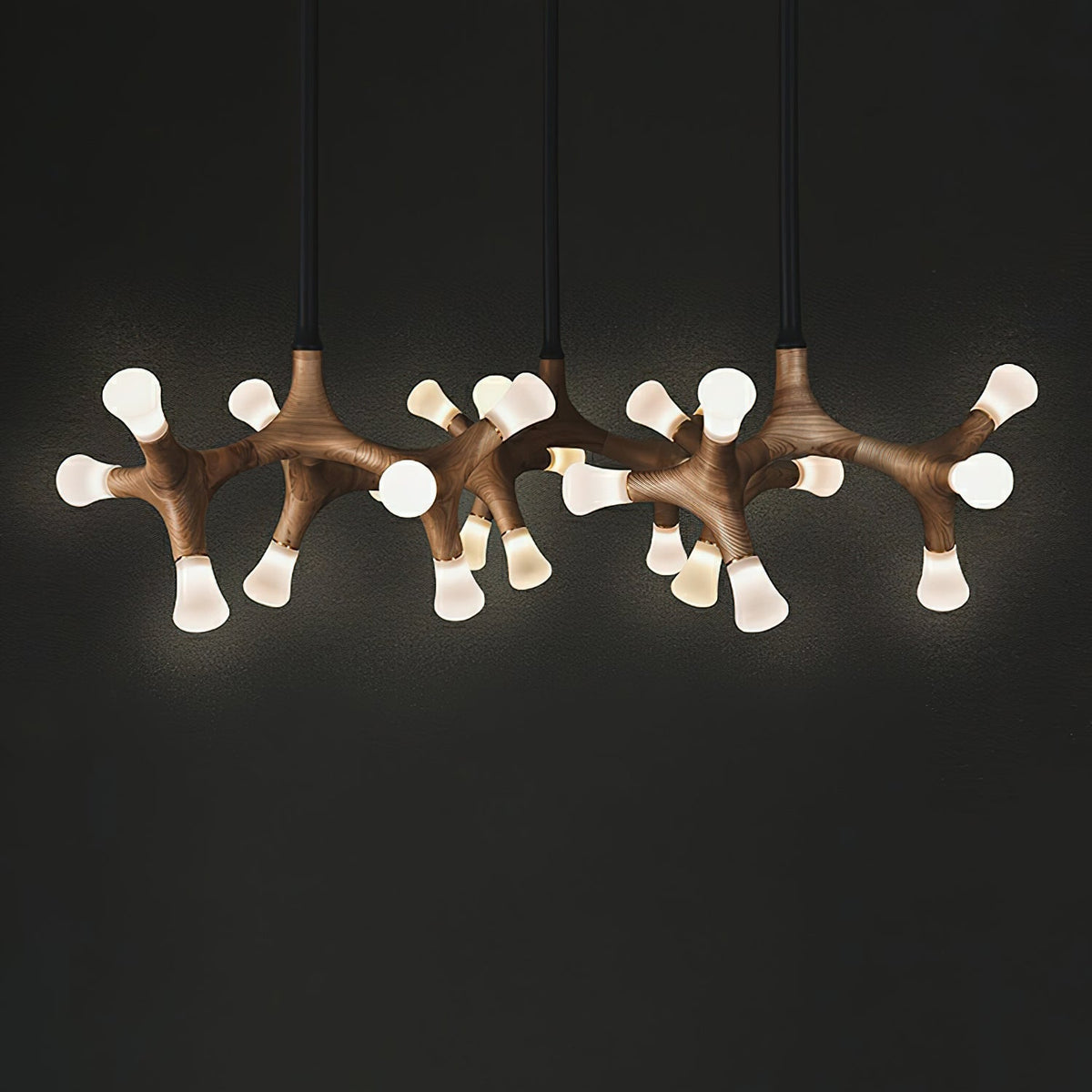 Lustre Sultane en bois et métal – vue 11