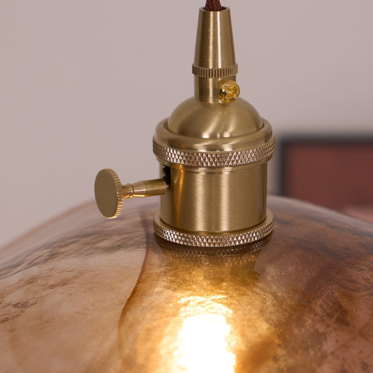 Suspension Miroir en verre et laiton – vue 7