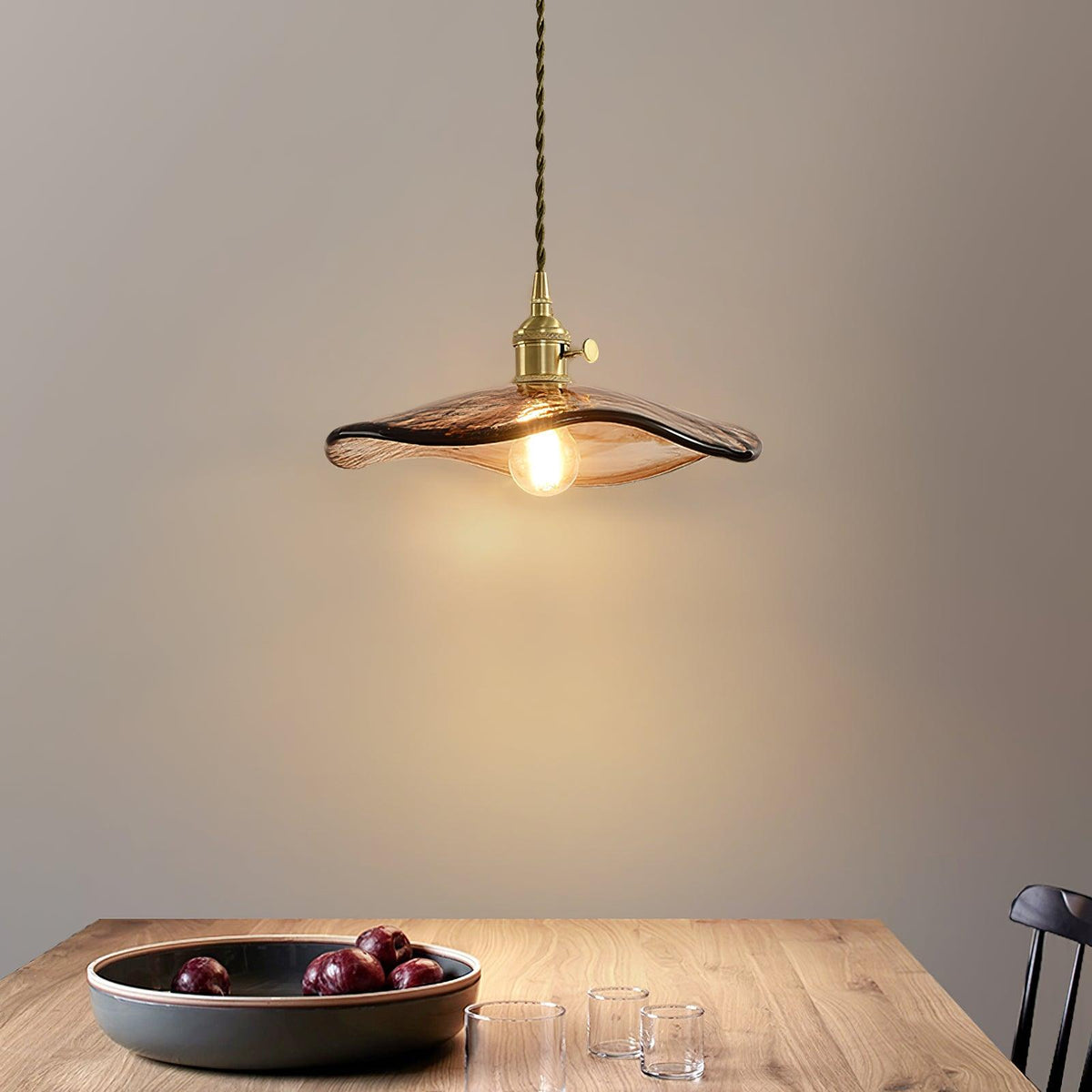 Suspension Miroir en verre et laiton – vue 18