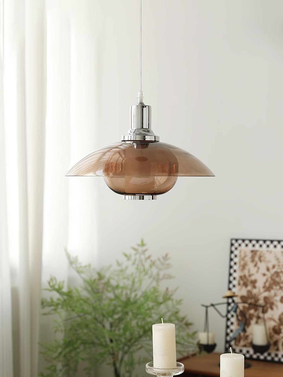 Suspension Mirabelle en verre et métal – vue 24