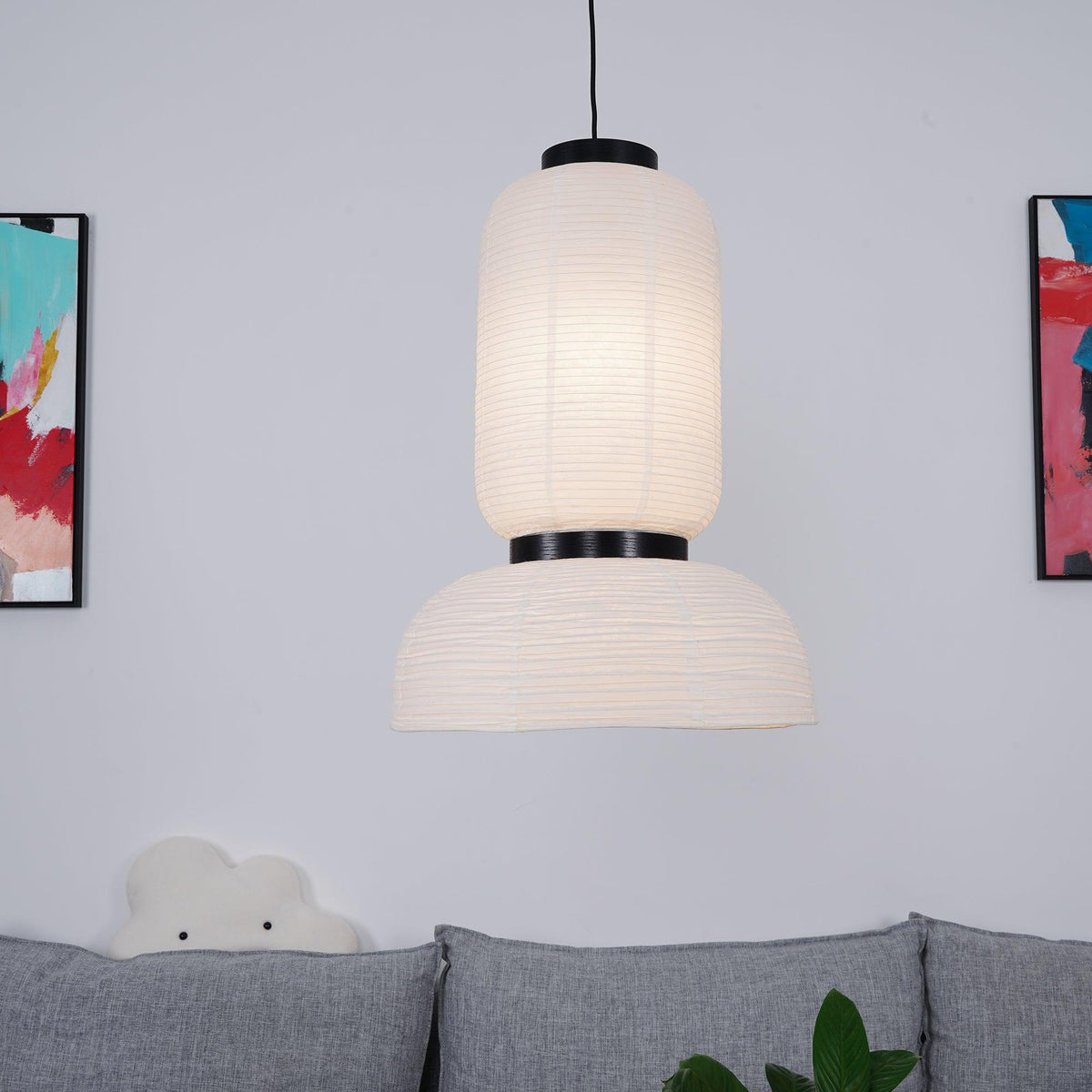 Suspension Rocaille en papier et chêne – vue 46