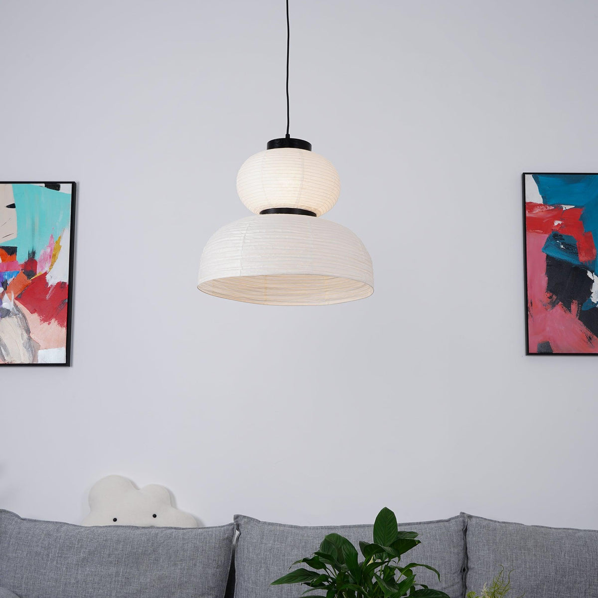 Suspension Rocaille en papier et chêne – vue 48