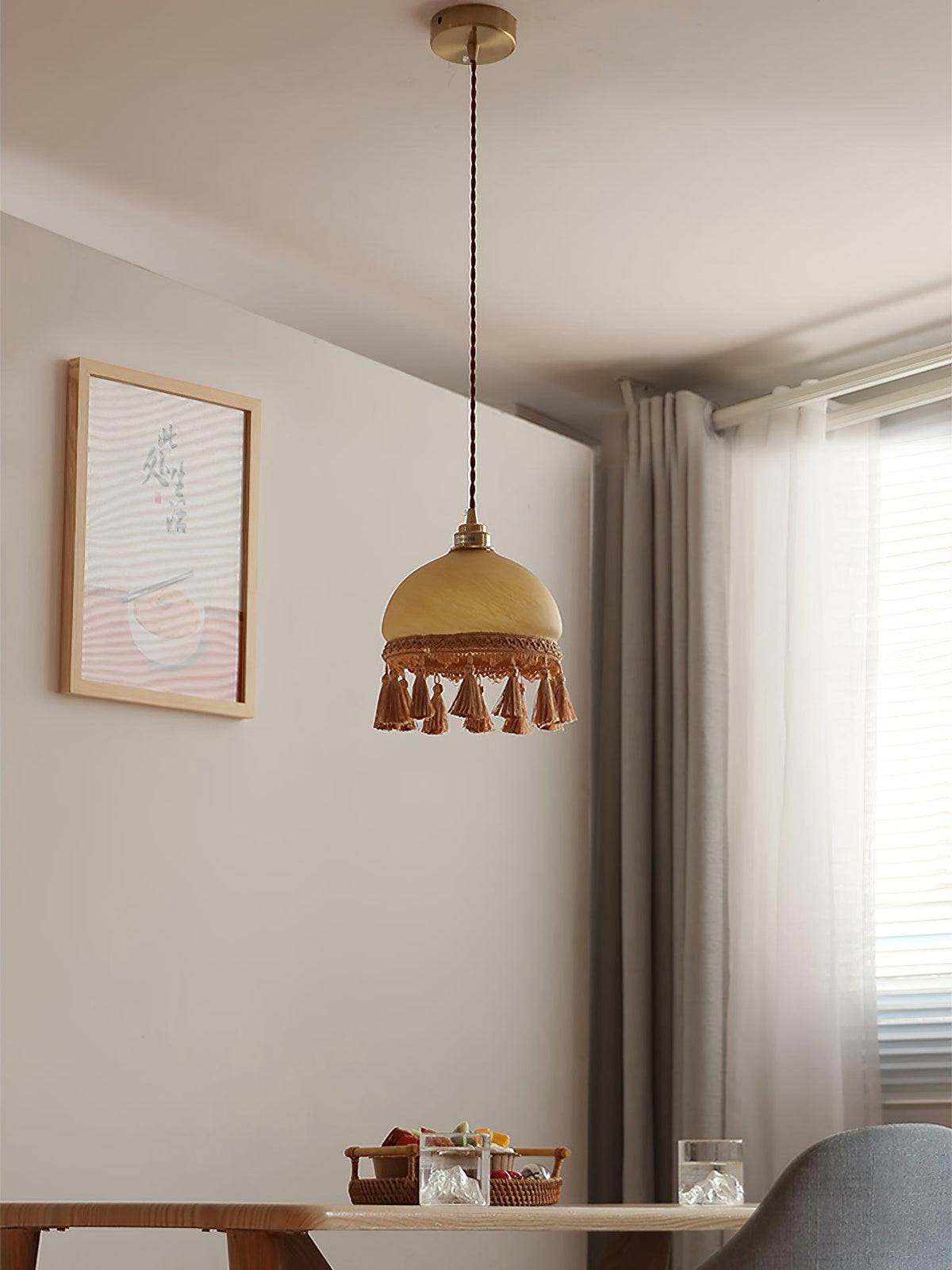 Suspension Filigrane en laiton et verre – vue 12