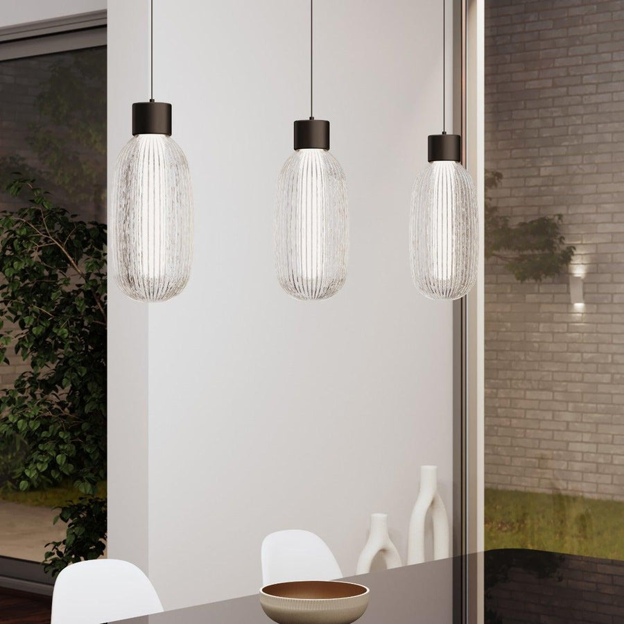 Suspension Burano en aluminium et verre – vue 4