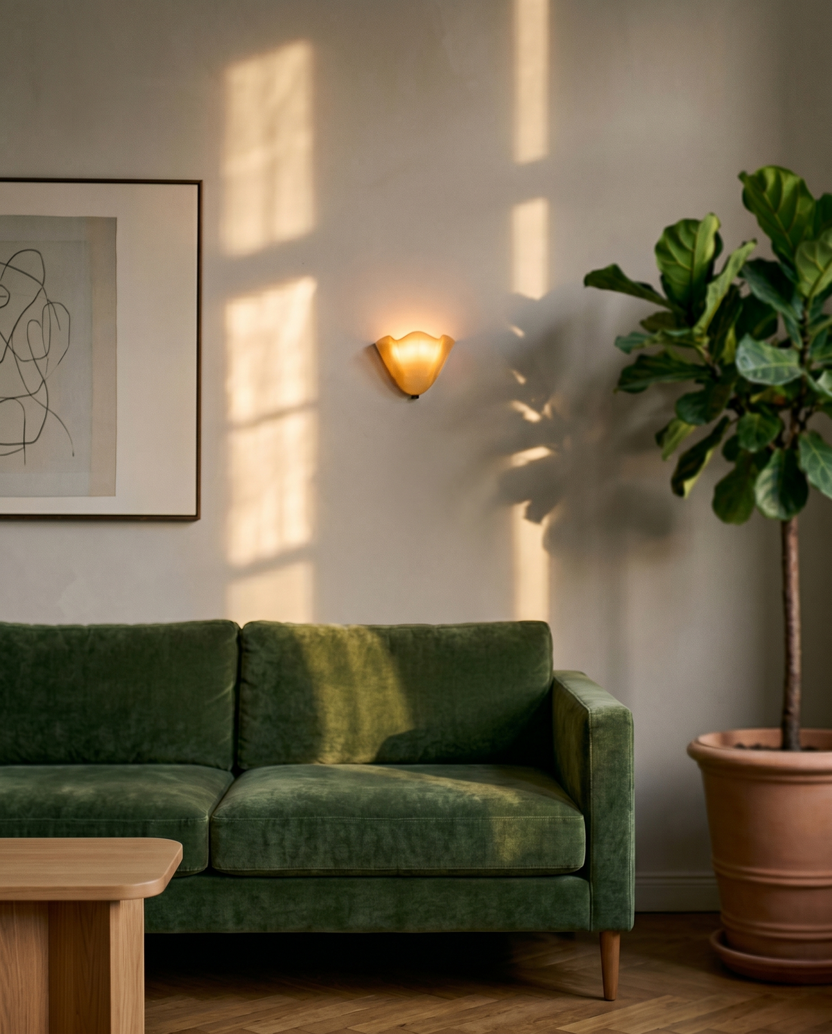 Applique Murale Tulipe, corolle de verre – vue 5