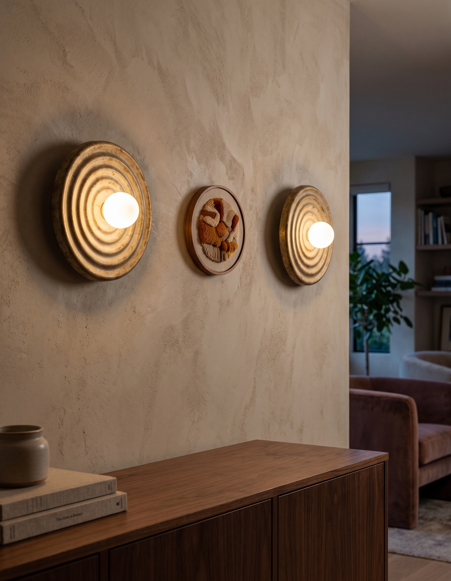 Applique Murale Écume en résine et verre opalin – vue 4