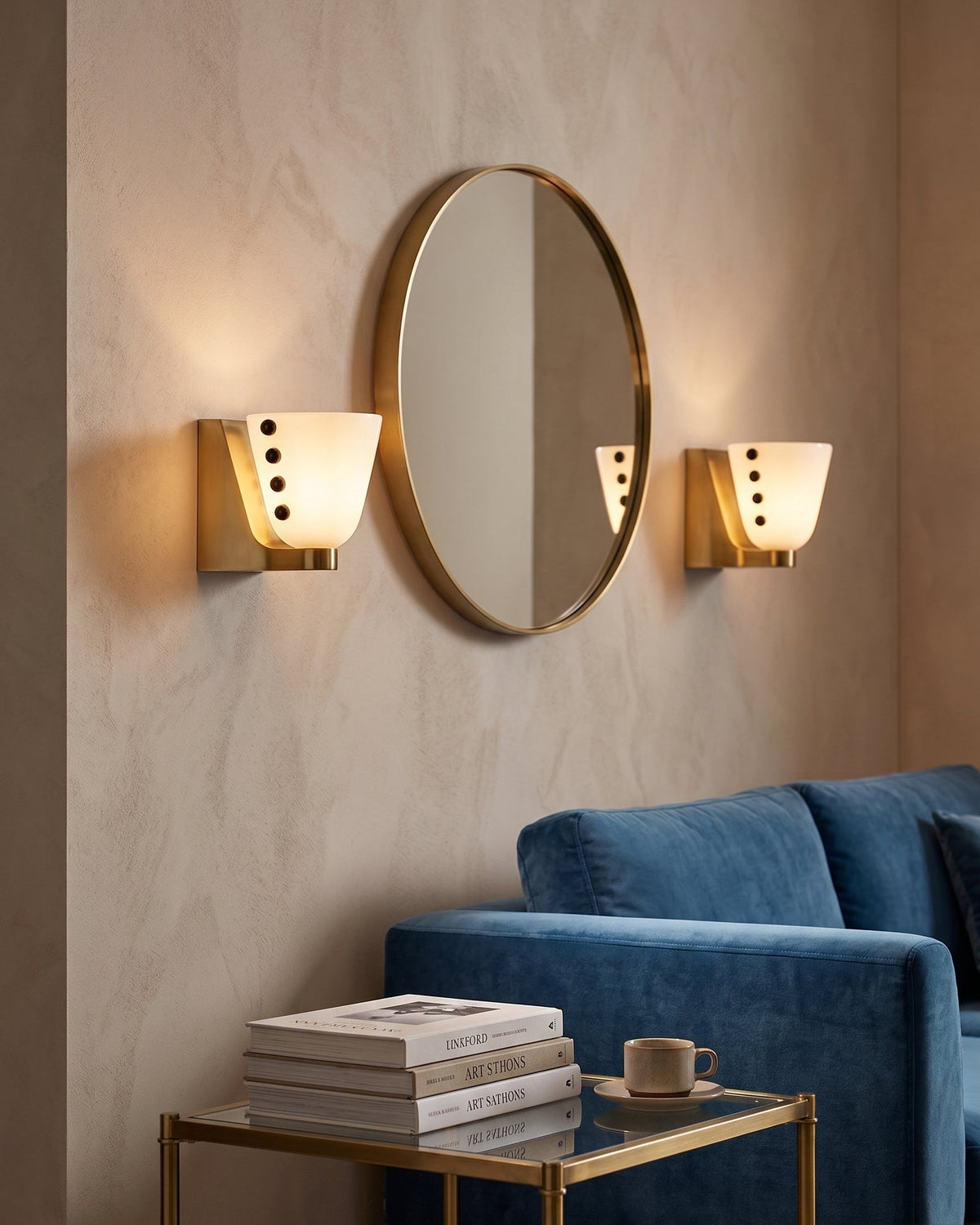 Applique Murale Vitrail, verre teinté à cabochons – vue 5