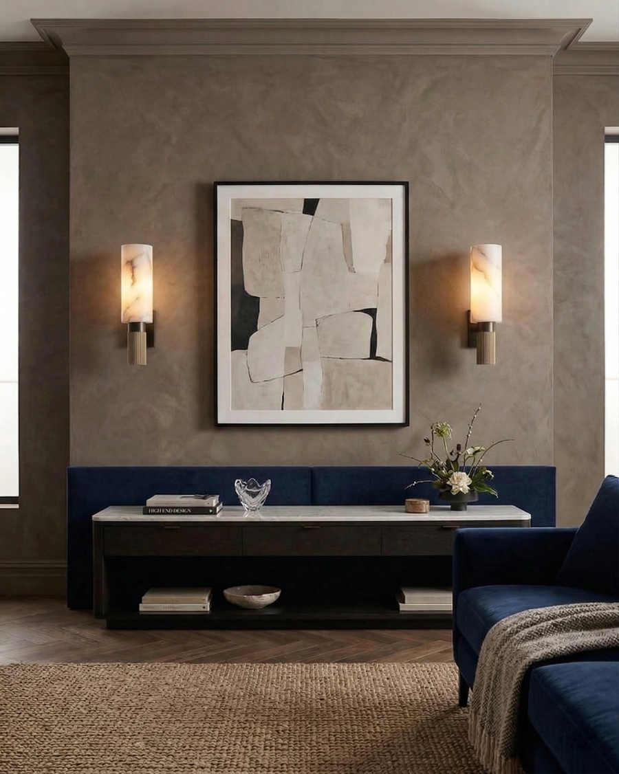 Applique Murale Onyx en albâtre et laiton – vue 4