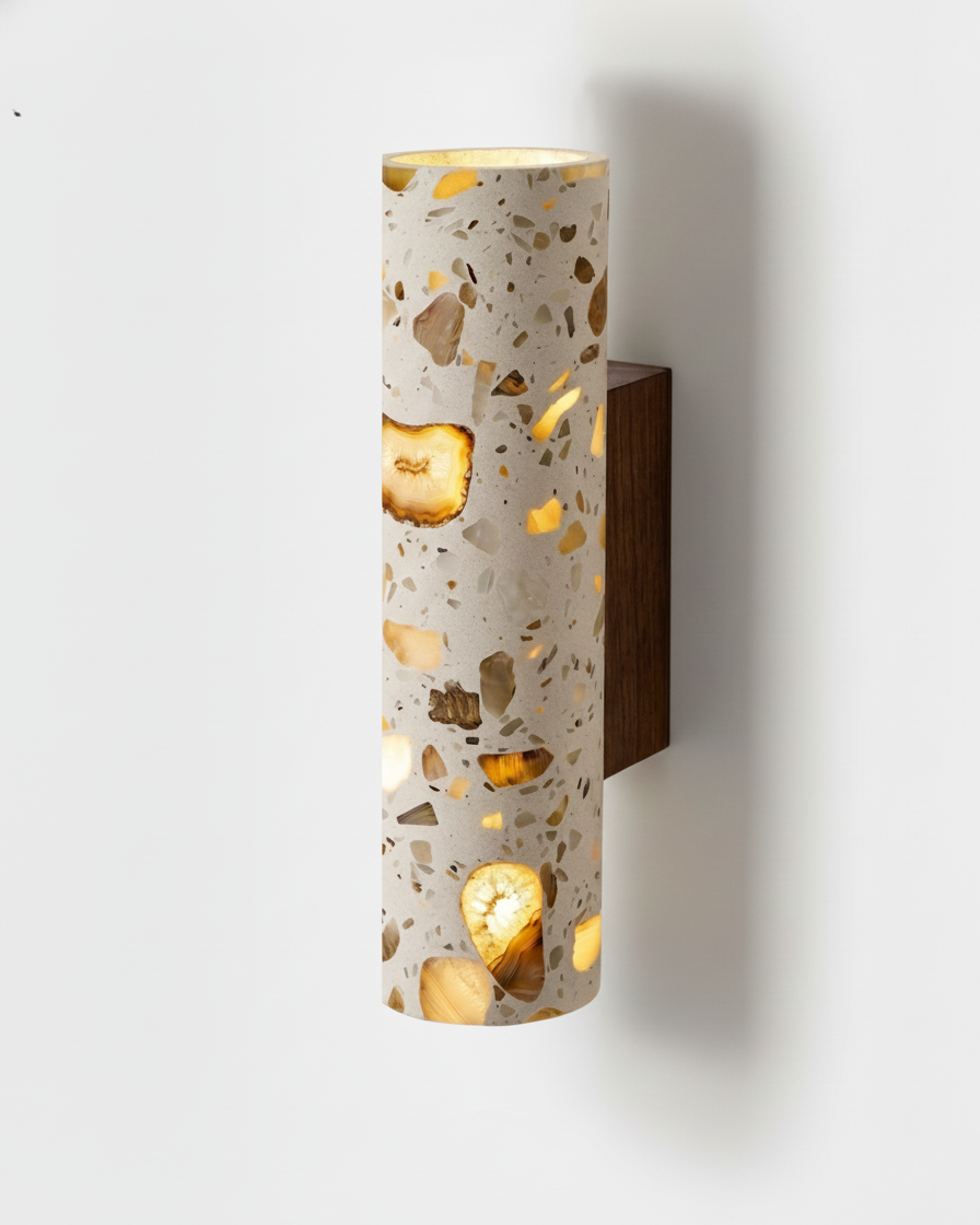 Applique Murale Méridien en terrazzo et noyer – vue 7