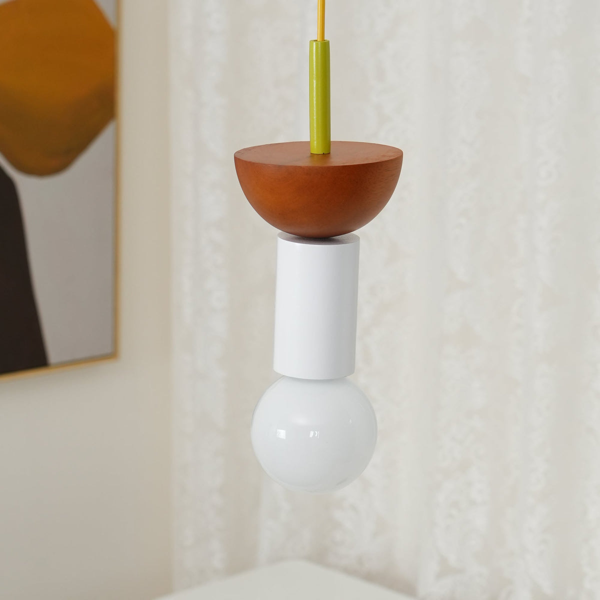 Suspension Kaléidoscope en bois et verre – vue 10