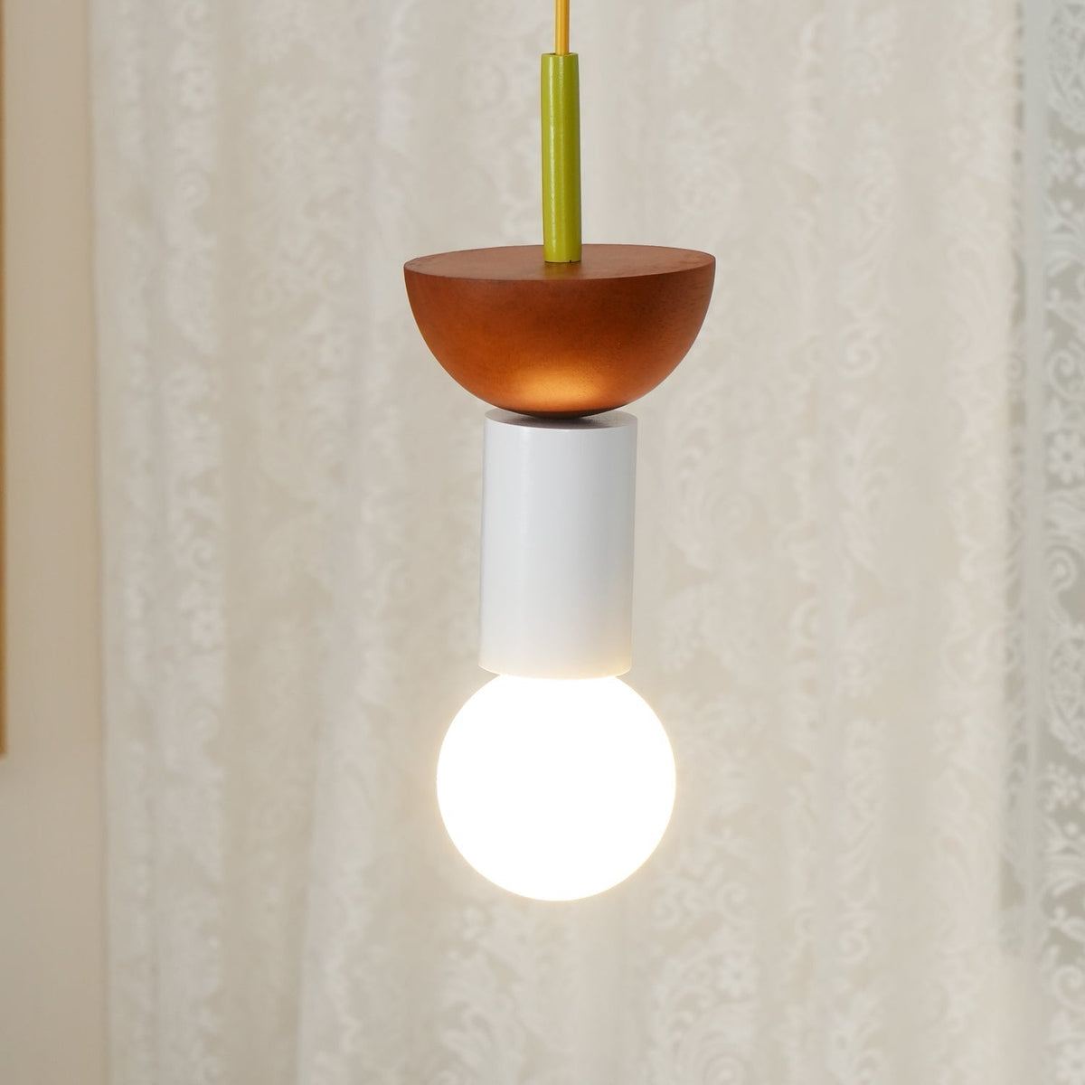 Suspension Kaléidoscope en bois et verre – vue 12